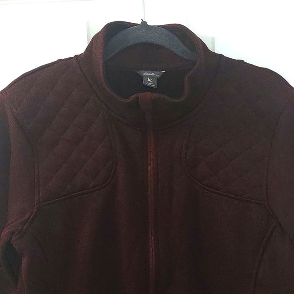 NWOT Eddie Bauer Quilted Fleece Lined Hunter Outdoor Jacket Berry Purple Size L - Picture 2 of 11